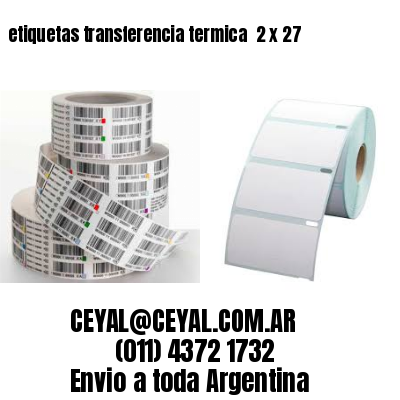 etiquetas transferencia termica  2 x 27