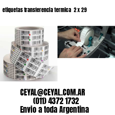 etiquetas transferencia termica  2 x 29