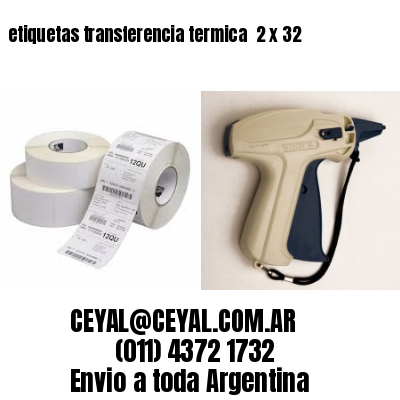 etiquetas transferencia termica  2 x 32