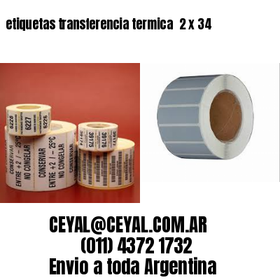 etiquetas transferencia termica  2 x 34