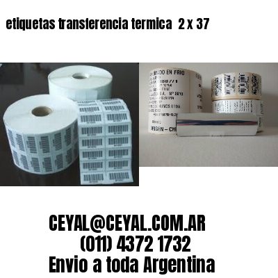 etiquetas transferencia termica  2 x 37