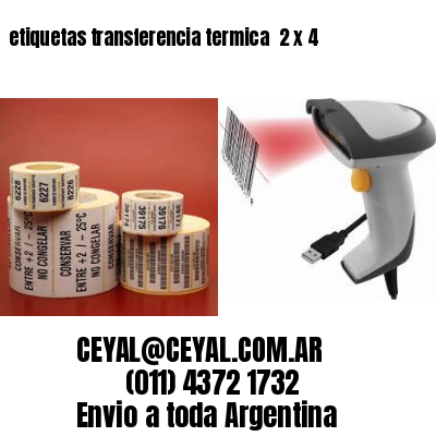 etiquetas transferencia termica  2 x 4