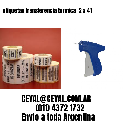 etiquetas transferencia termica  2 x 41