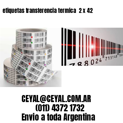 etiquetas transferencia termica  2 x 42