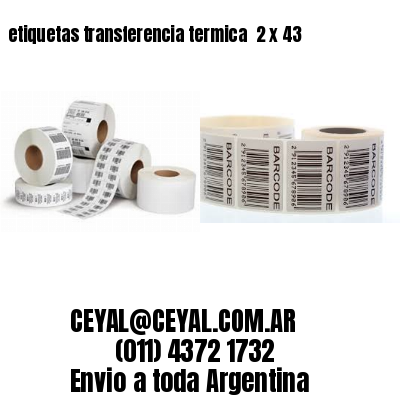 etiquetas transferencia termica  2 x 43