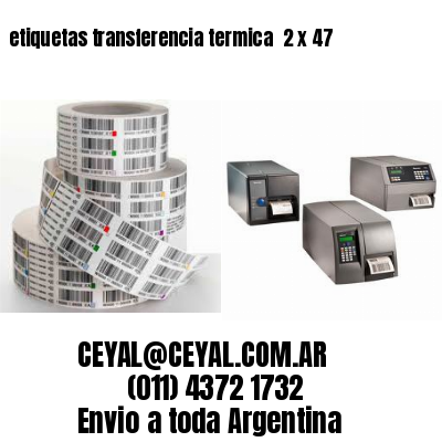 etiquetas transferencia termica  2 x 47