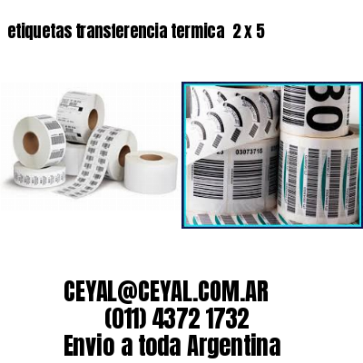 etiquetas transferencia termica  2 x 5