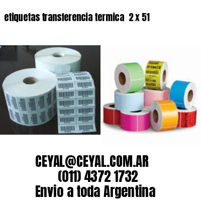 etiquetas transferencia termica  2 x 51