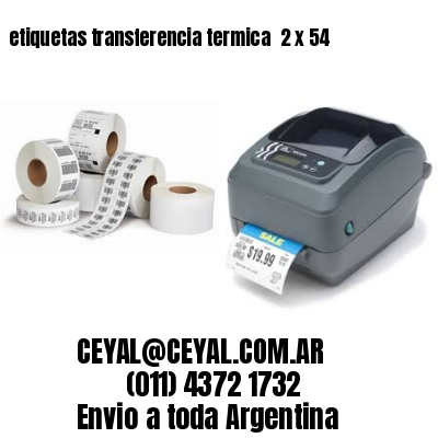 etiquetas transferencia termica  2 x 54