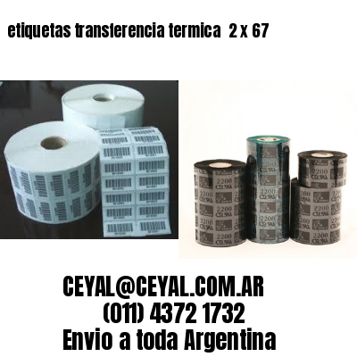 etiquetas transferencia termica  2 x 67