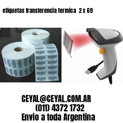 etiquetas transferencia termica  2 x 69