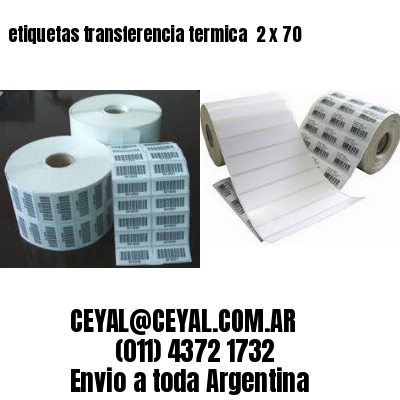 etiquetas transferencia termica  2 x 70