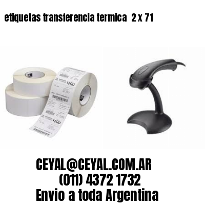 etiquetas transferencia termica  2 x 71