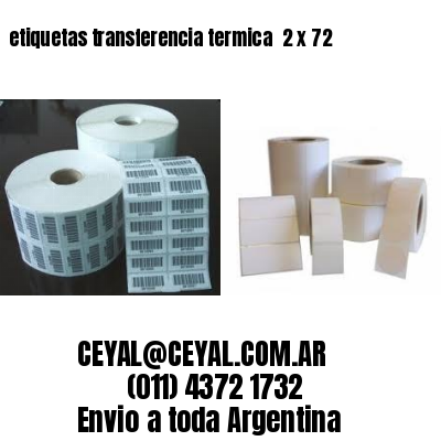etiquetas transferencia termica  2 x 72