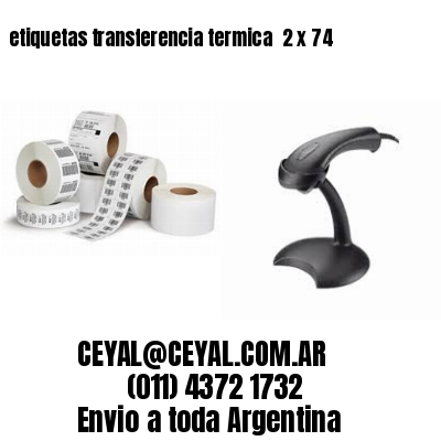 etiquetas transferencia termica  2 x 74