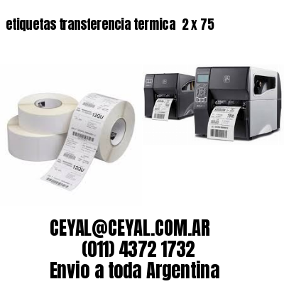etiquetas transferencia termica  2 x 75