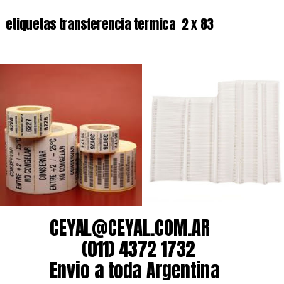 etiquetas transferencia termica  2 x 83