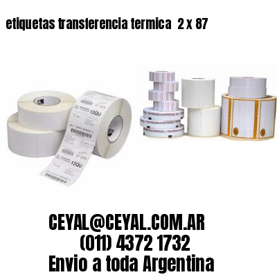 etiquetas transferencia termica  2 x 87
