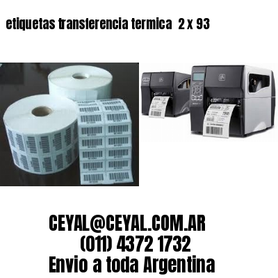 etiquetas transferencia termica  2 x 93