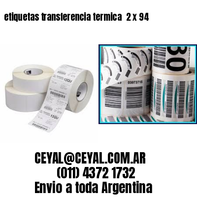 etiquetas transferencia termica  2 x 94