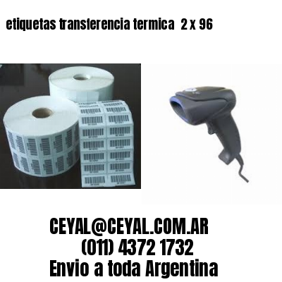 etiquetas transferencia termica  2 x 96