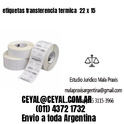 etiquetas transferencia termica  22 x 15