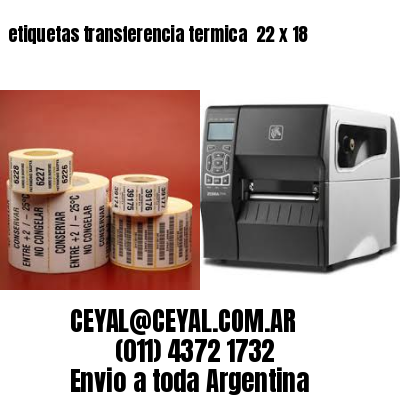 etiquetas transferencia termica  22 x 18