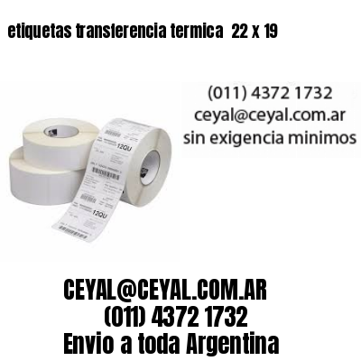etiquetas transferencia termica  22 x 19