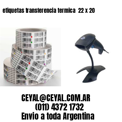 etiquetas transferencia termica  22 x 20