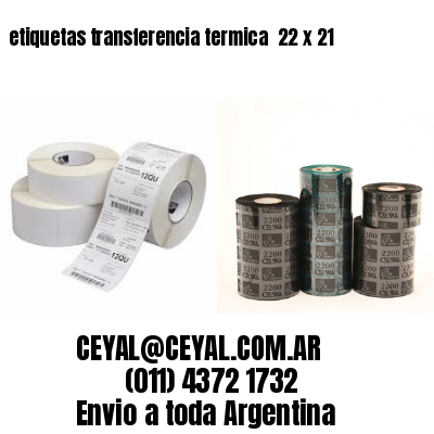 etiquetas transferencia termica  22 x 21
