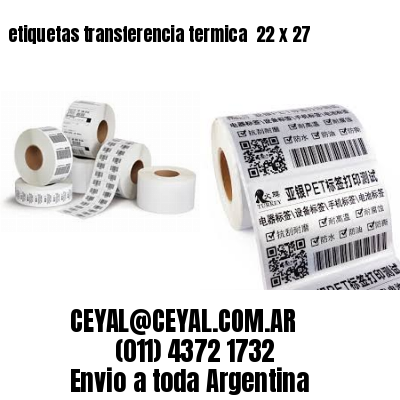 etiquetas transferencia termica  22 x 27
