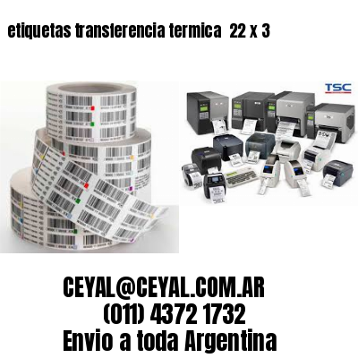 etiquetas transferencia termica  22 x 3