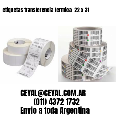 etiquetas transferencia termica  22 x 31