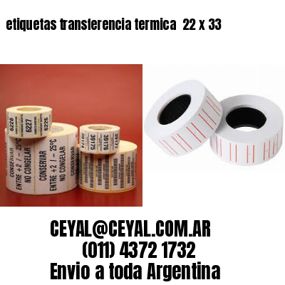 etiquetas transferencia termica  22 x 33