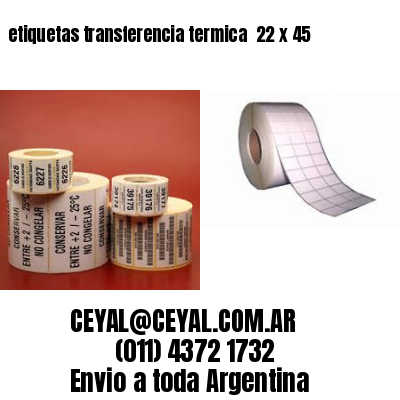 etiquetas transferencia termica  22 x 45
