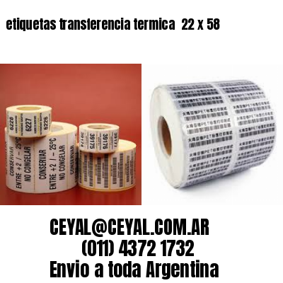 etiquetas transferencia termica  22 x 58