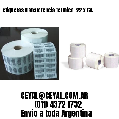 etiquetas transferencia termica  22 x 64