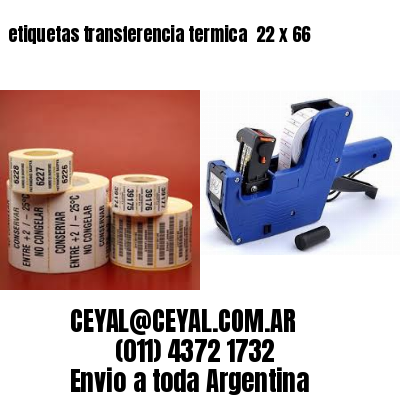 etiquetas transferencia termica  22 x 66