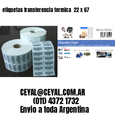 etiquetas transferencia termica  22 x 67