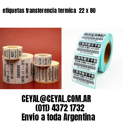 etiquetas transferencia termica  22 x 80