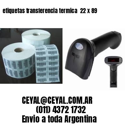 etiquetas transferencia termica  22 x 89