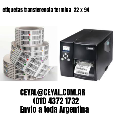 etiquetas transferencia termica  22 x 94