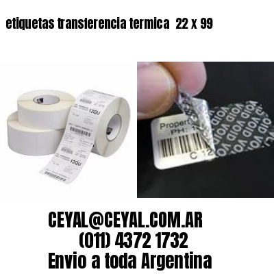 etiquetas transferencia termica  22 x 99