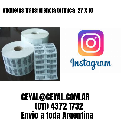 etiquetas transferencia termica  27 x 10