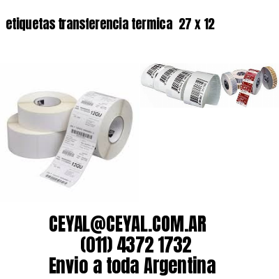 etiquetas transferencia termica  27 x 12