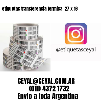 etiquetas transferencia termica  27 x 16