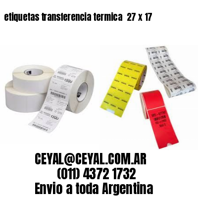 etiquetas transferencia termica  27 x 17