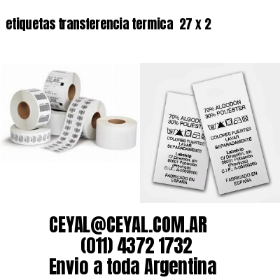 etiquetas transferencia termica  27 x 2