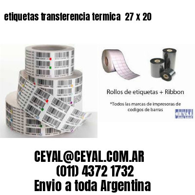 etiquetas transferencia termica  27 x 20