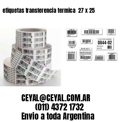 etiquetas transferencia termica  27 x 25